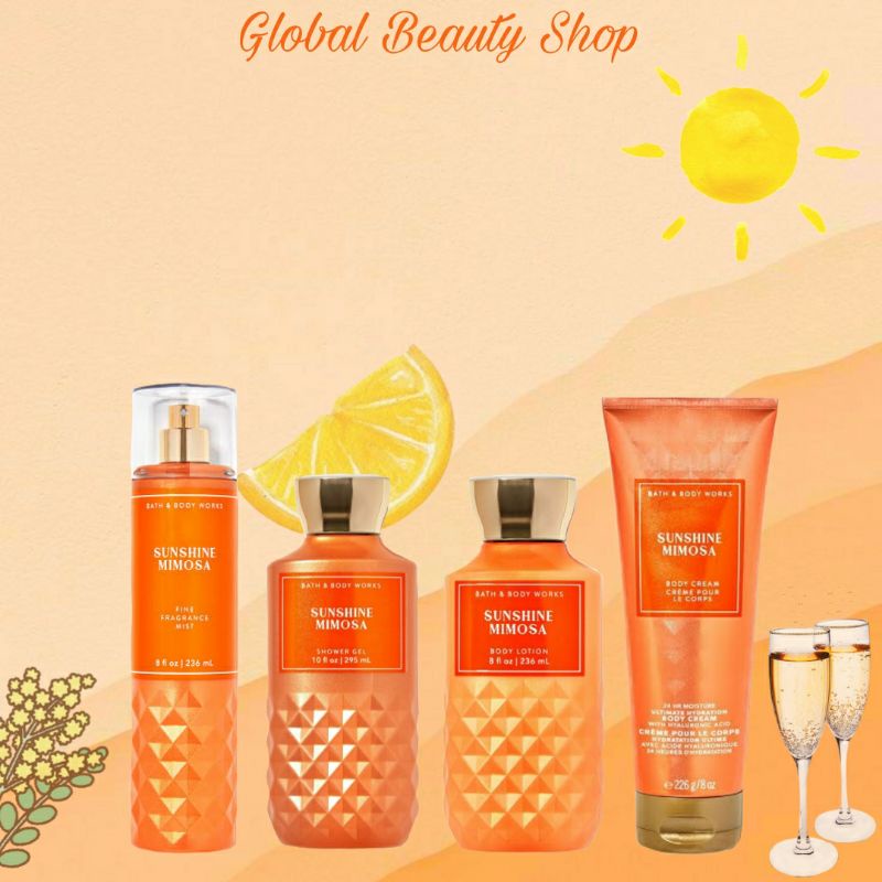 SUNSHINE MIMOSA - Bath and Body Works BBW ( Lotion - Shower Gel - Mist )