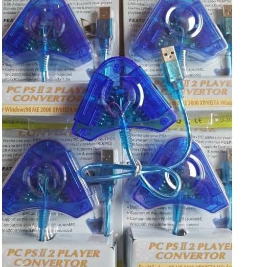 HARGA GROSIR converter konektor sambungan stik stick playstation PS 2 3 PS2 PS3 PC serbuuu 