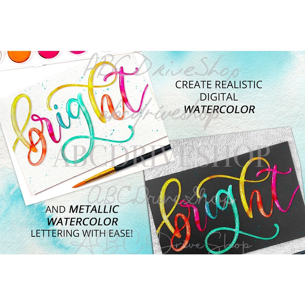 Procreate Brush - Watercolor Lettering Procreate Kit