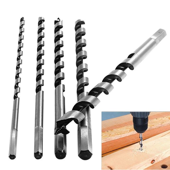 Mata Bor Kayu Spiral Panjang Auger Wood Bit Drill / Mata Bor Kayu Balok - AUGER BITS 5/16&quot; 3/8&quot; 1/2&quot; 3/4&quot;