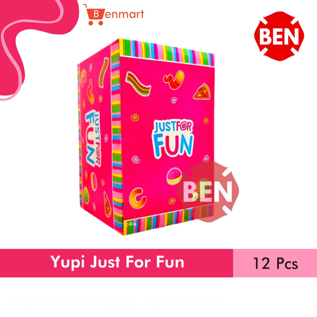 

Yupi JUST FOR FUN 1 Pak Box 12 Pcs Sachet - Permen Jelly Pink Murah