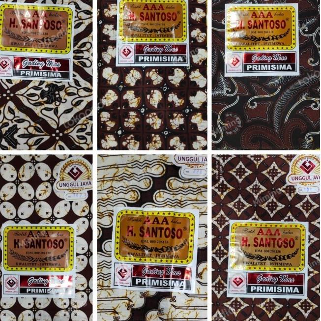 Kain Jarik Batik Santoso | Kain Panjang | Gading Mas ~ Sogan - seri gading mas