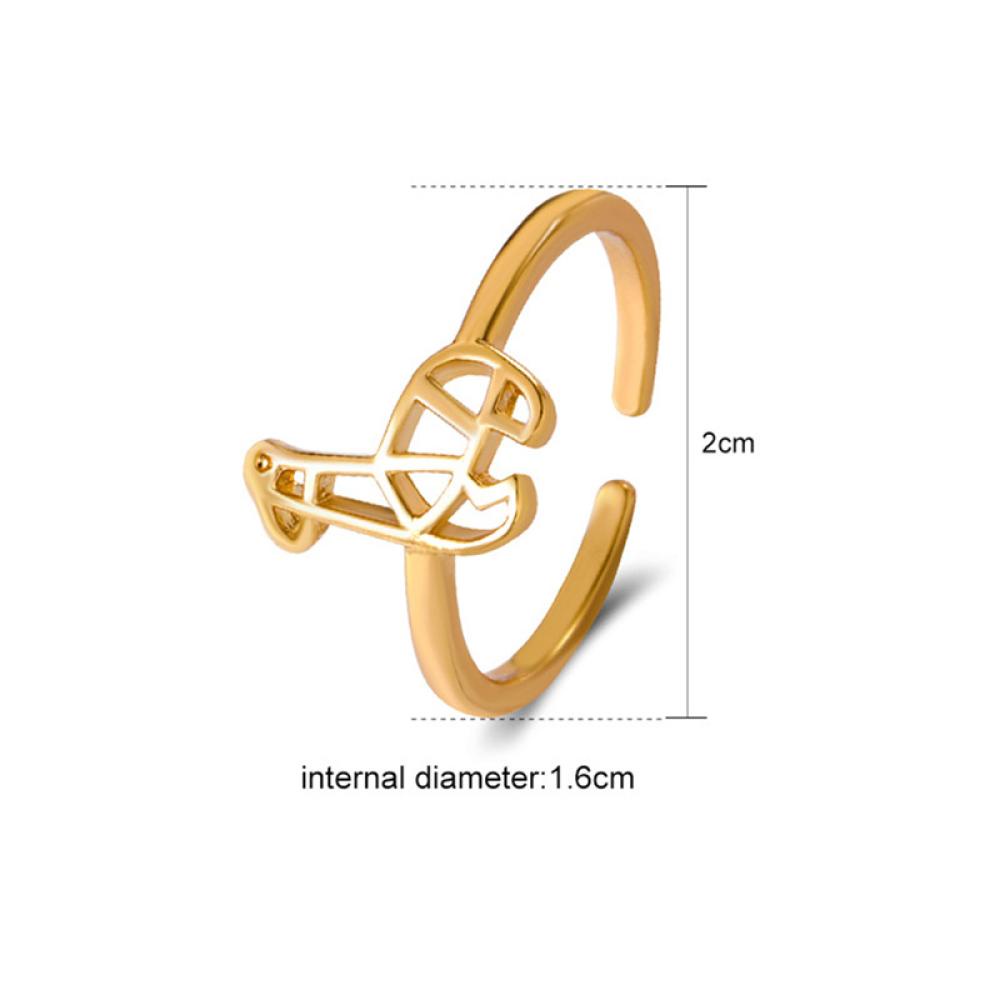 Timekey Cincin Kaki Bahan Metal Desain Geometri Hollow Gaya Simple Untuk Wanita S8U2