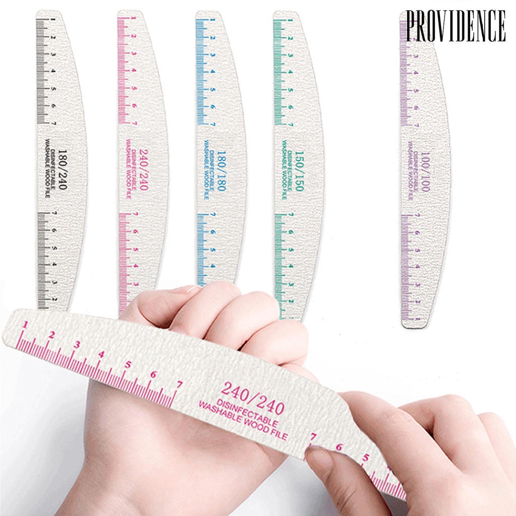 Providence 5Pcs / Set Alat Kikir Kuku Multifungsi Bahan Kayu Untuk Manicure / Nail Art