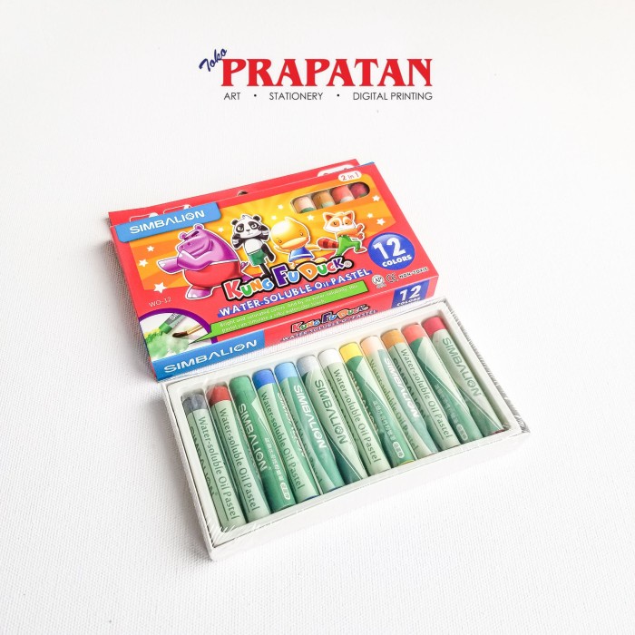 

Pastel Simbalion Water Soluble Oil Pastel 12 Warna Kungfu Duck