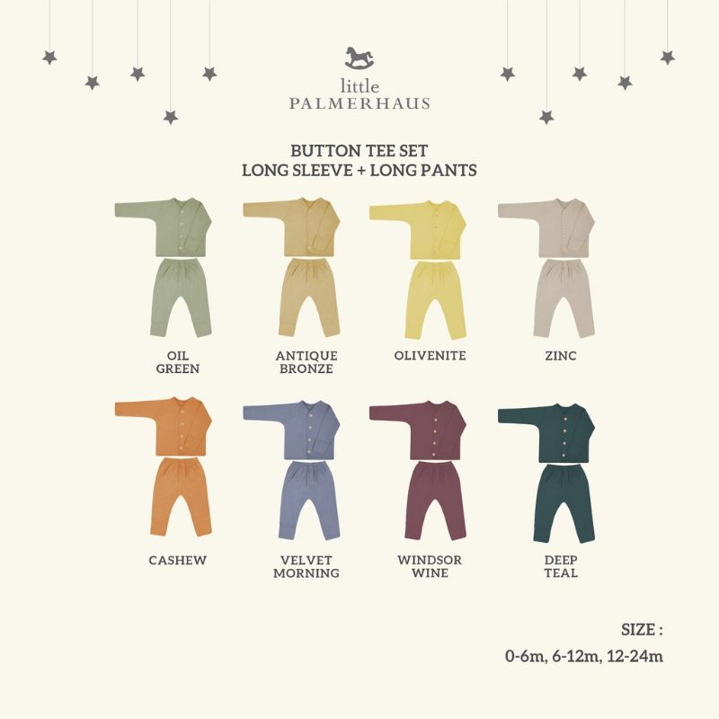 Little Palmerhaus Button Tee Set Long Sleeve
