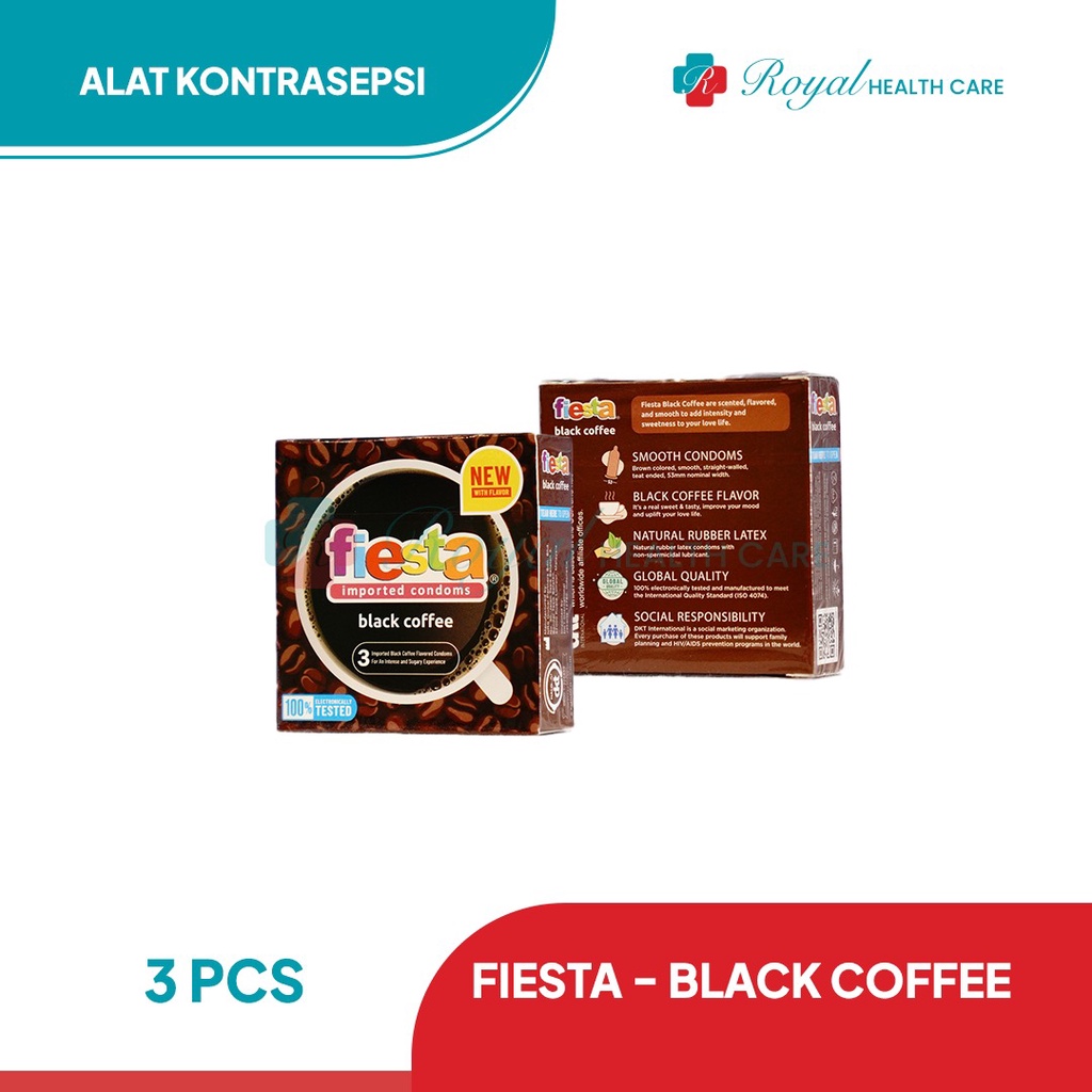 KONDOM FIESTA BLACK COFFEE isi 3