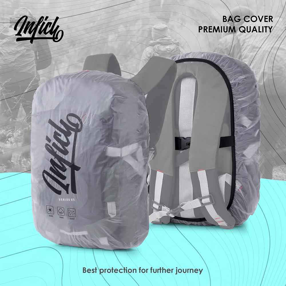 Toko Thabita Rain Cover Bag 25L-35L Raincoat Ransel Tas Gunung Hitam Bening