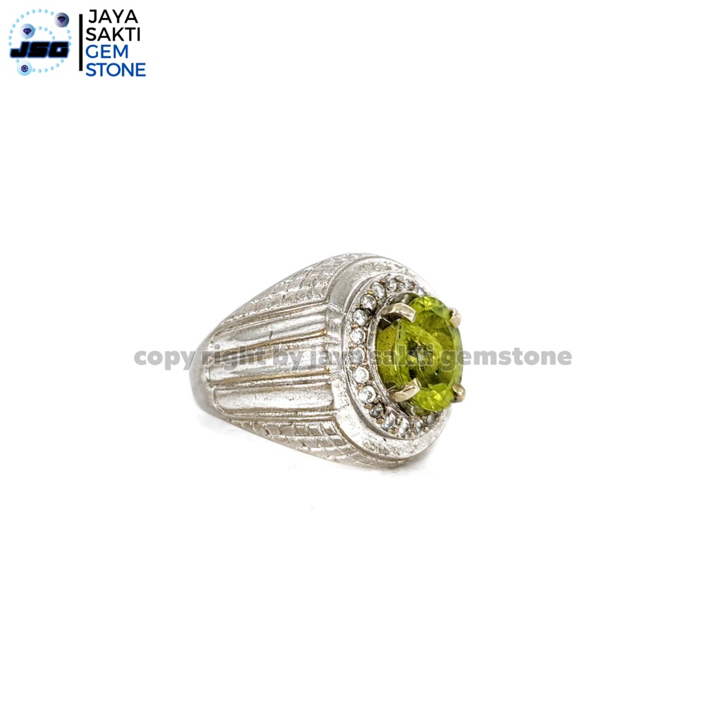 Natural Batu Permata Green Peridot Cutting Minimalis GP01