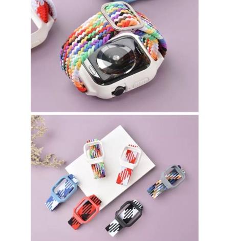 Best Seller Strap Apple Watch Nylon Case Tali Jam Apple Watch Series 7 SE 6 5 4 3 2 1