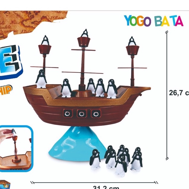 Mainan Anak Boat Pinguin Balance game Kapal Pinguin Lucu Unik YG17