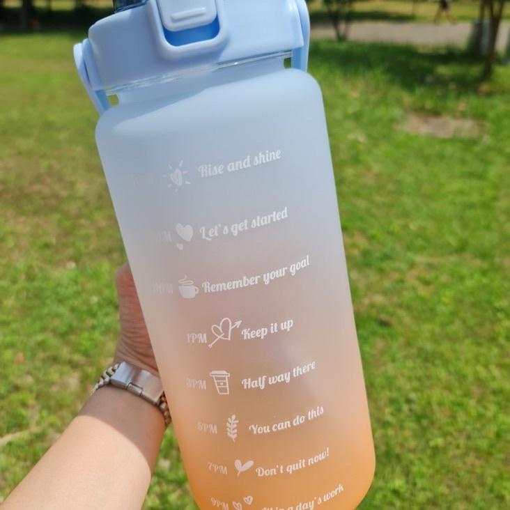 Terbagus.. (HARGA GROSIR) Botol Time Rainbow | Botol Minum Viral 2 liter | Botol Minum kekinian Vira