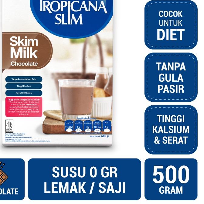 

BAYAR DITEMPAT✔️Tropicana Slim Susu Skim Chocolate 500gr - Bantu Turunkan Kolesterol|RA6