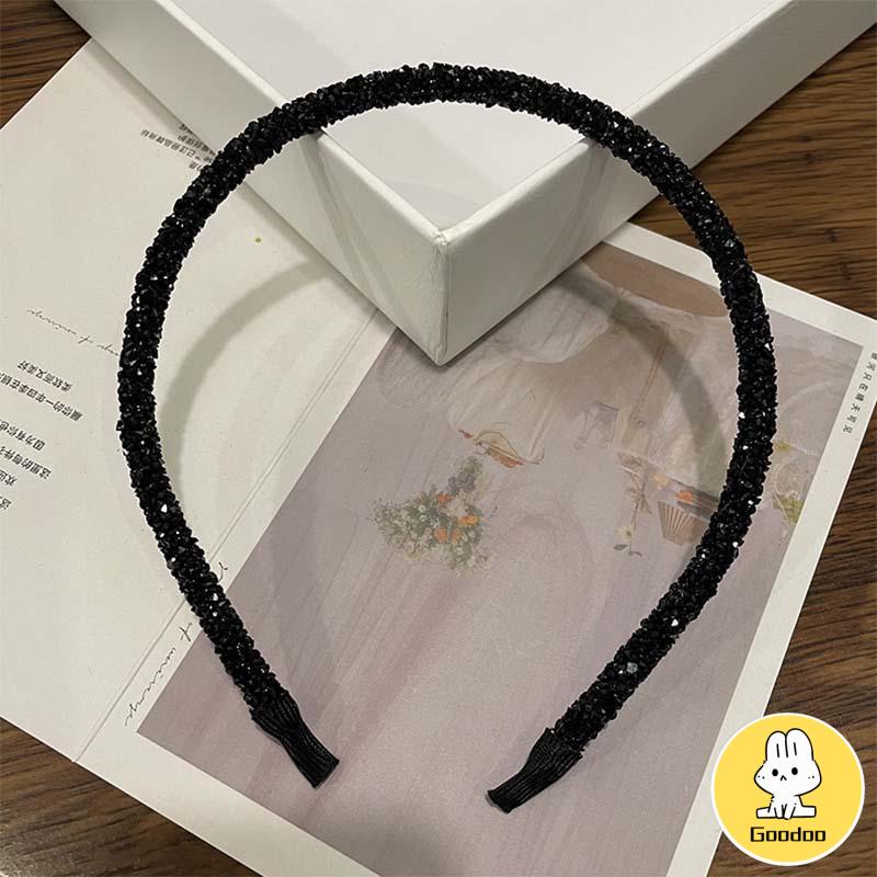 Ikat Kepala Kristal Halus Berlian Penuh Hiasan Kepala Pengantin Fashion Sederhana yang Mengkilap -Doo