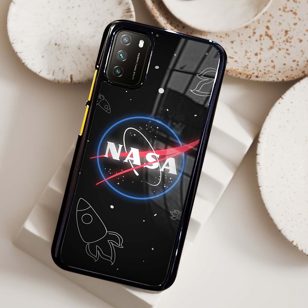 Case Glossy Kilau Xiaomi Poco M3 | Casing Hp Xiaomi | Pelindung Smartphone | Motif Nasa