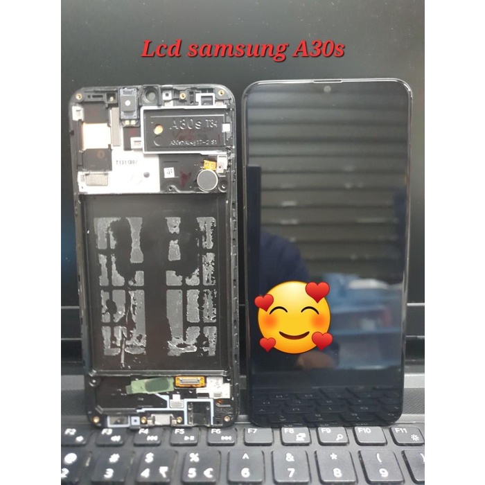LCD Samsung A30s A307 Original 2nd Copotan + Frame
