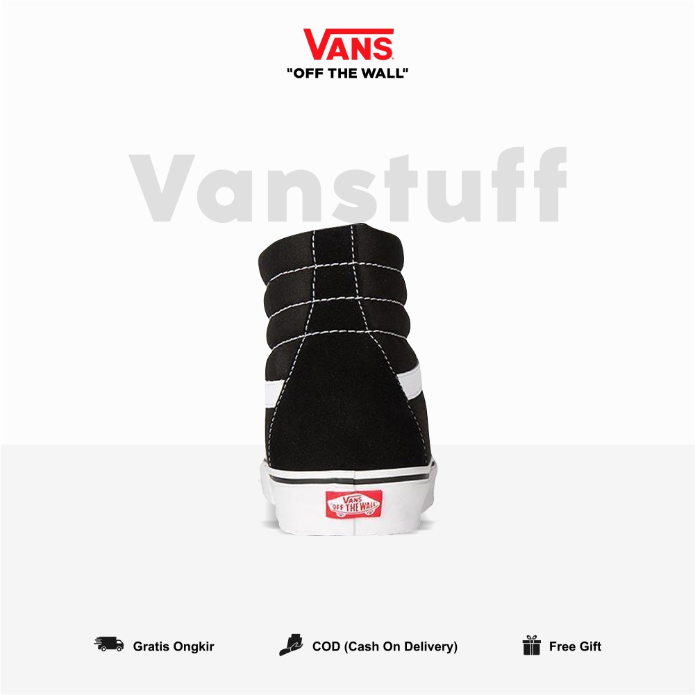 Vans Classic SK8 Hi Black White Pria Wanita Original 100% BNIBWT Ori Authentic High Ori Global Market Authentic