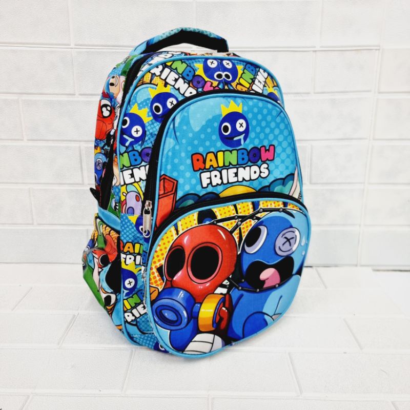 Tas Ransel Sekolah RAINBOW FRIENDS uk 12&quot; - 15&quot; - 18&quot; 3 kantong