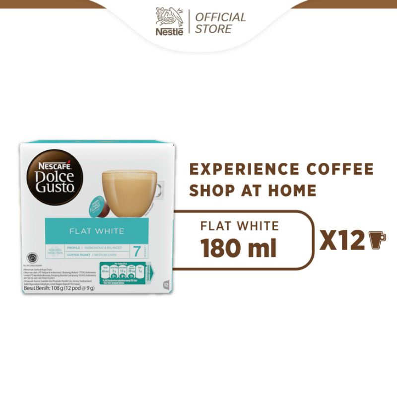 

DOLCE GUSTO Flat White [12 Capsules] Nescafe
