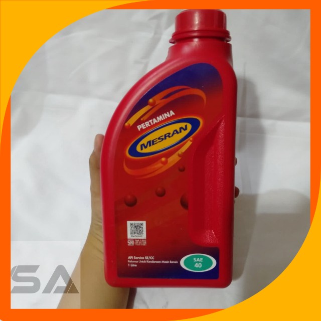 OLI MOTOR  MESRAN 1 LITER SAE 40 100% ASLI