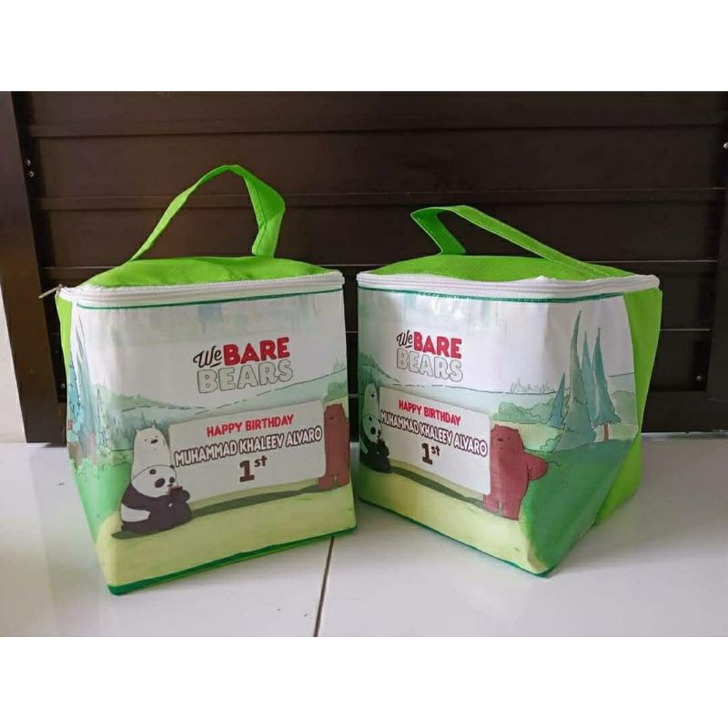 

Goodie bag ultah model kubus/tas ultah karakter model kubus custom