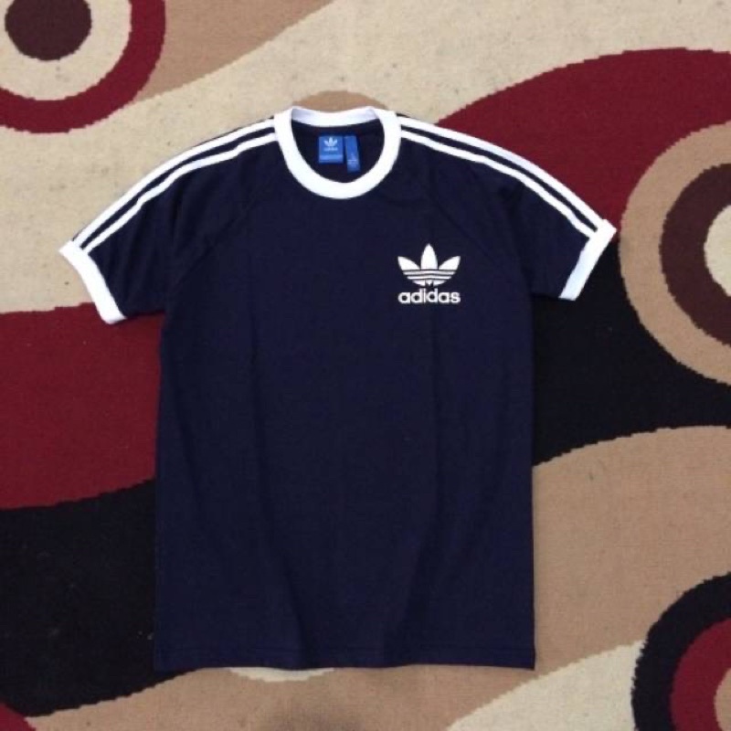 KAOS ADIDAS RINGER TEE HITAM SECOND ORIGINAL