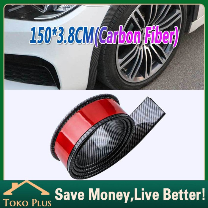 150*3.8 CM List Carbon over fender Roda Ban Mobil Guard Anti Gores