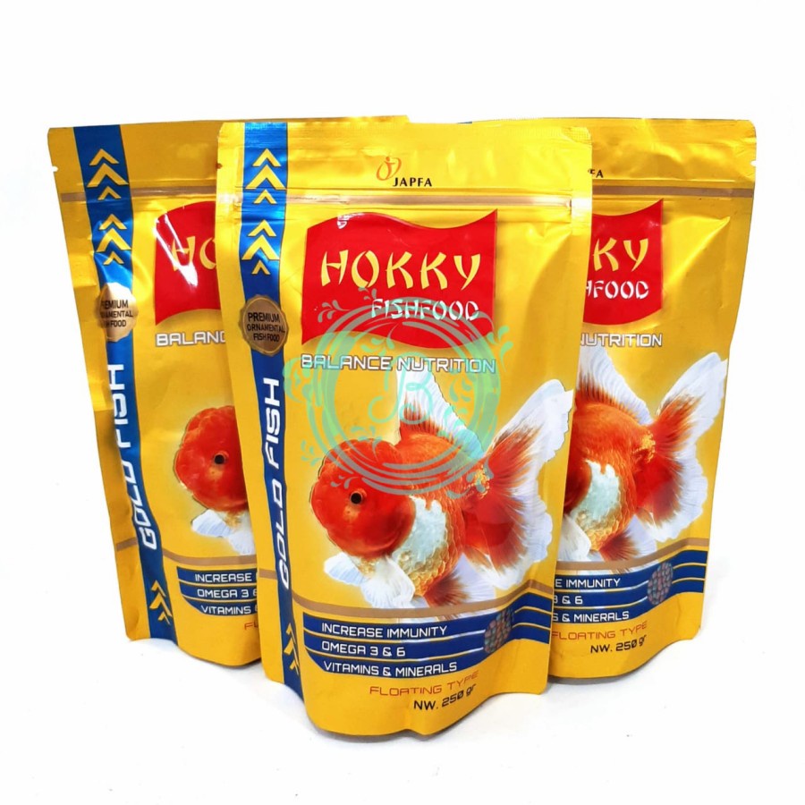 Hokky Goldfish Balance Nutrition 250g Pakan Makanan Ikan Hias Koki Gold Fish 250 Gram