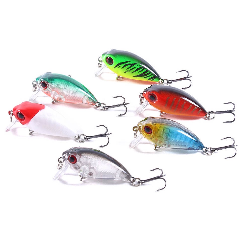 UMPAN PANCING MINNOW MINI CRANK BAIT 4CM 3.5G MODEL (CB054) TERSEDIA 6 WARNA