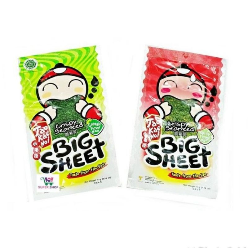 

Tao Kae Noi Crispy Seaweed Big Sheet 3,2 gr