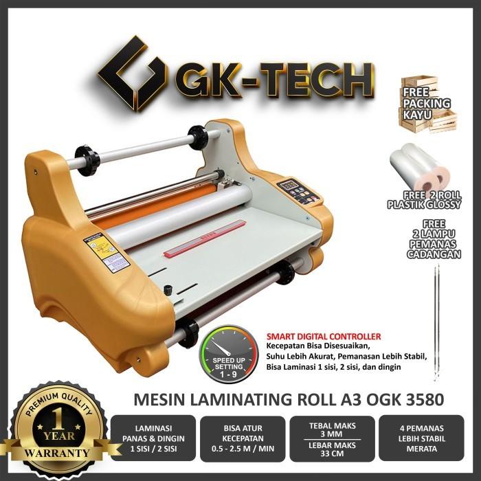 

Mesin Laminasi Laminating Roll A3 - Hot Roll Laminator Ogk 3580 Murah!