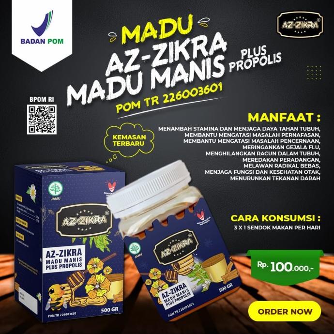 

[COD] MADU AZZIKRA - MADU HUTAN & MADU HERBAL 500GR ORIGINAL [COD]