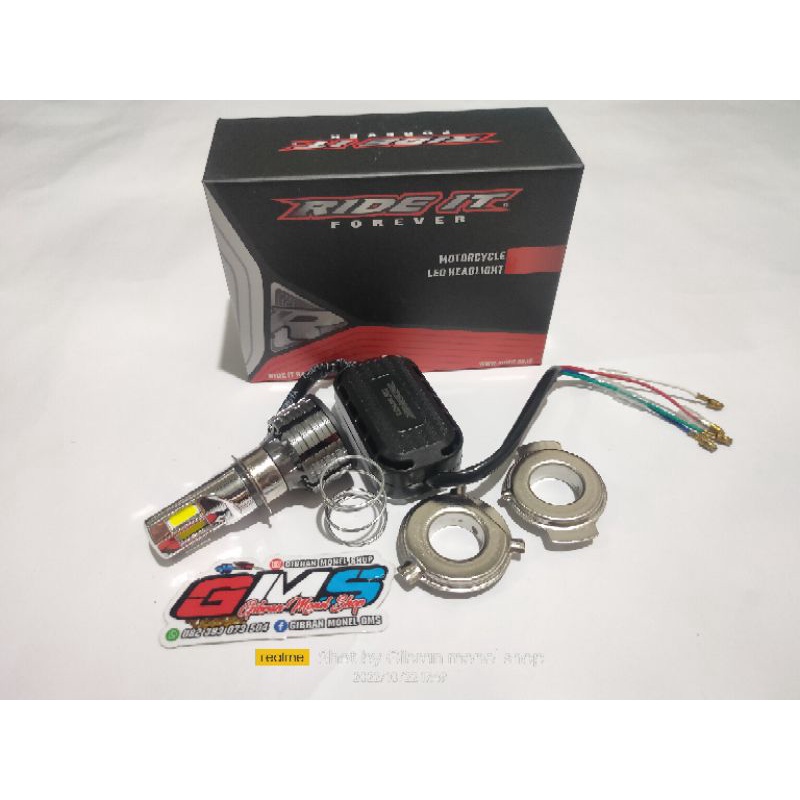 lampu LED ride it 3 sisi plus trobo universal motor