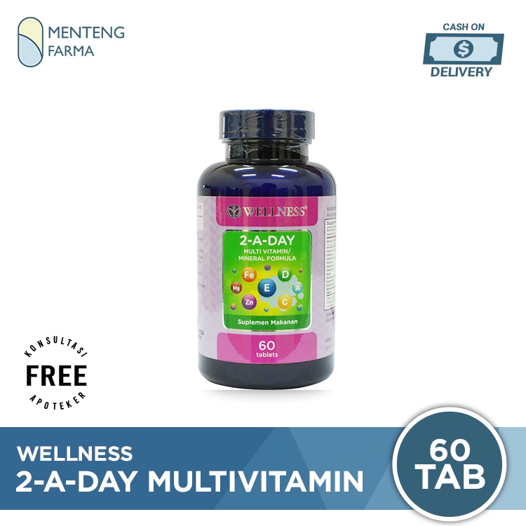 Wellness 2 A Day Multivitamin Dan Mineral Formula 60 Tablet