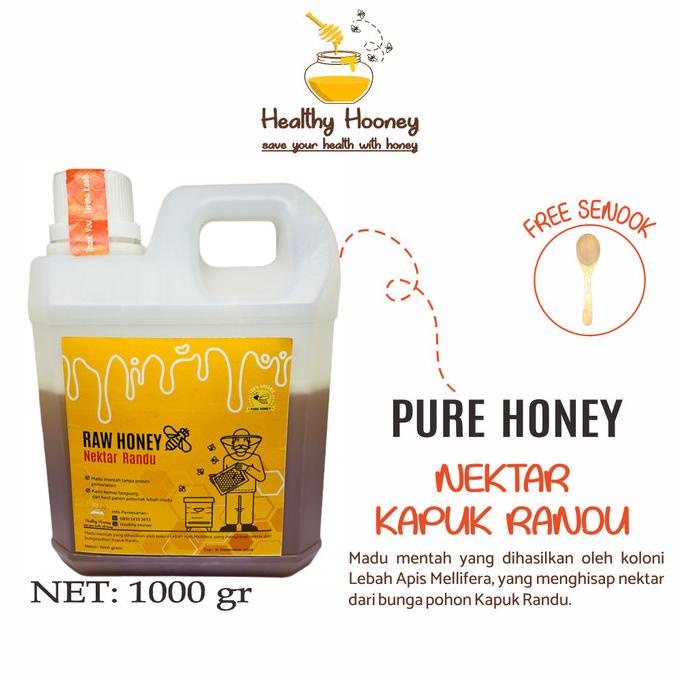 

[COD] Madu Murni Mentah Asli Kapuk Randu Alami Raw Honey 1Kg Healthy Hooney [COD]