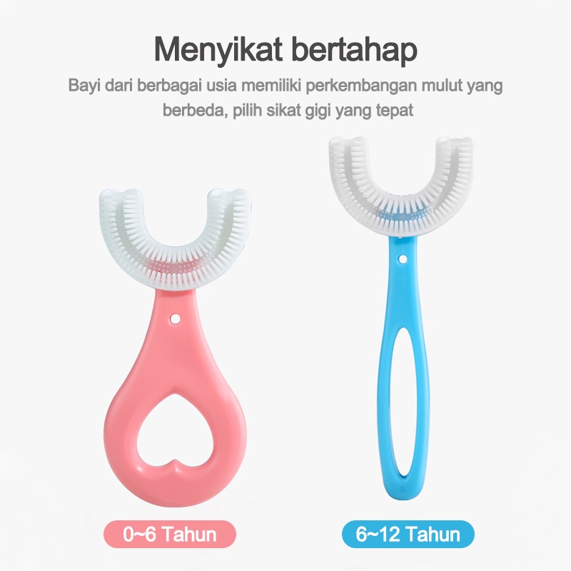 Sikat Gigi Anak Bentuk U Bahan Silikon / Training Toothbrush / Tooth Brush Baby Silicon type U Sikat Gigi Anak Sikat / 301