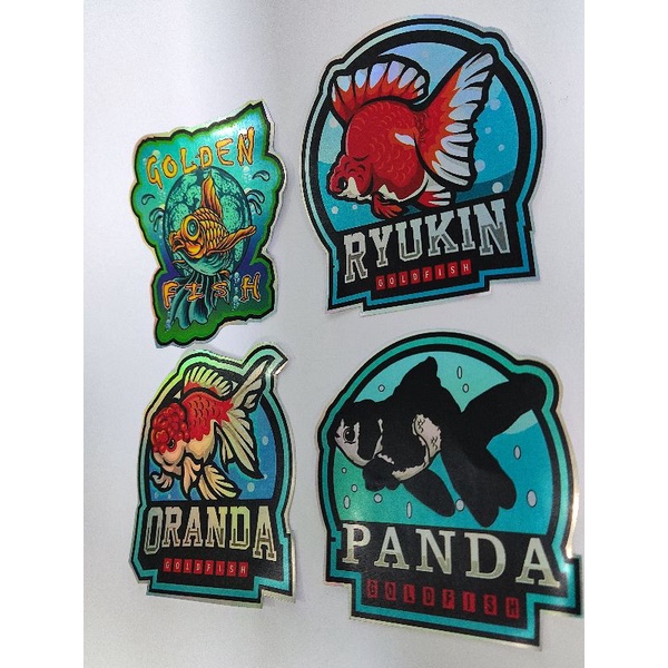 STIKER AKUARIUM IKAN GOLD FISH / KOKI