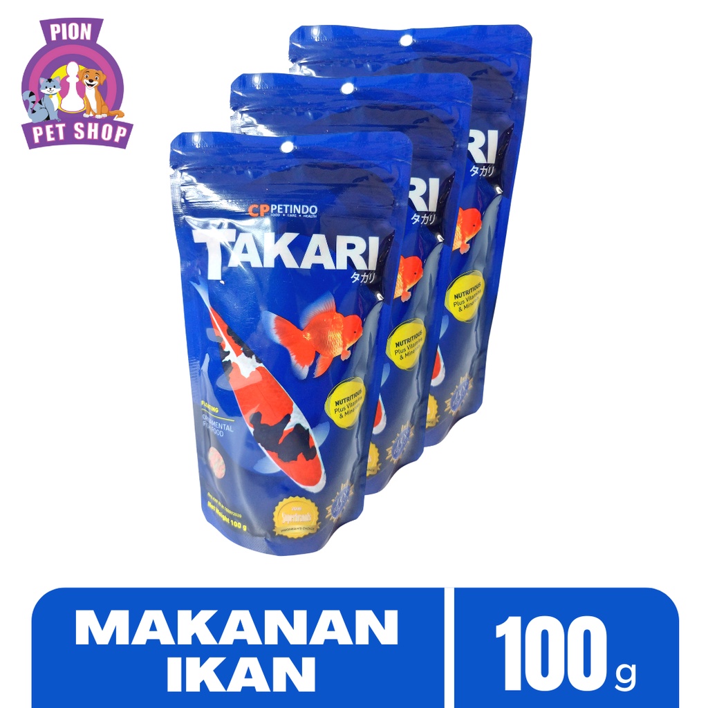 TAKARI 100 gr 1mm - Makanan Ikan Hias Koki Kecil