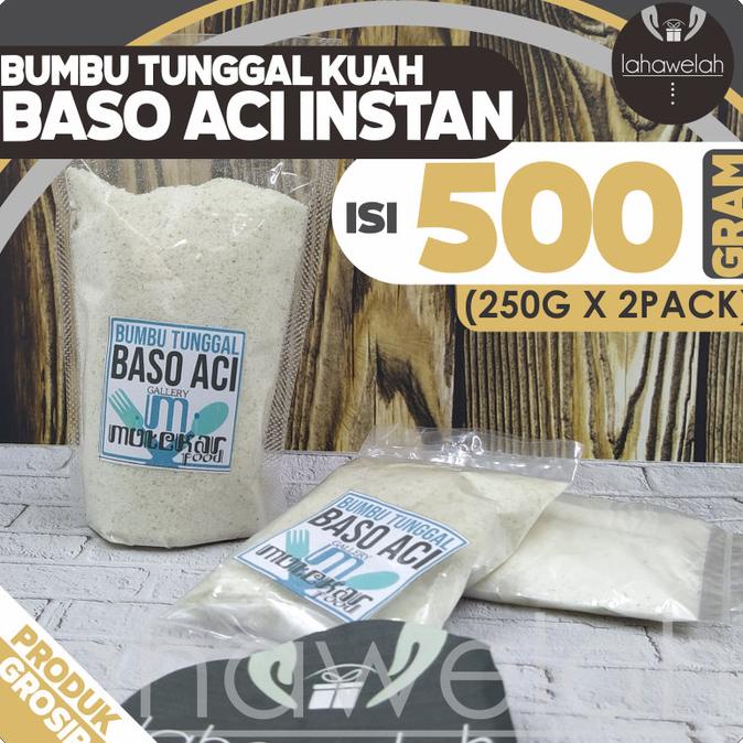 

,,,,,,,] KHUSUS GROSIRAN - BUMBU TUNGGAL BASO ACI 500gr (2x250gr) racikan kemas