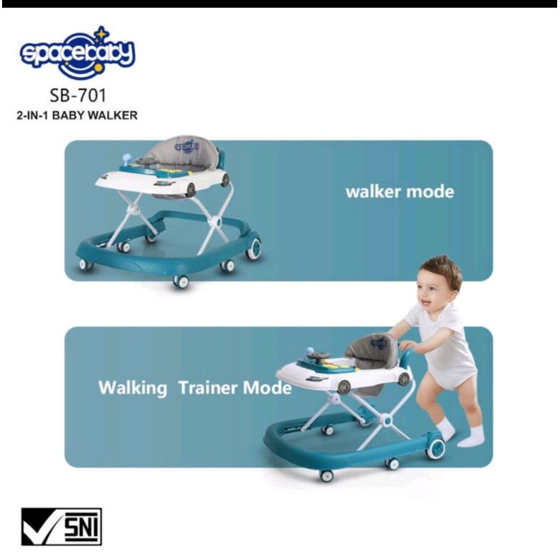 Baby Walker Space Baby Sb 701 2 in 1 Music Trainer Mode Walker Mode