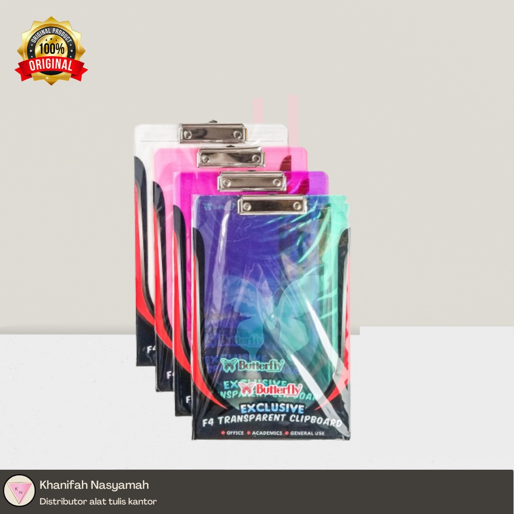 

CLIPBOARD MIKA BUTTERFLY | PAPAN UJIAN TRANSPARANT BUTTERFLY