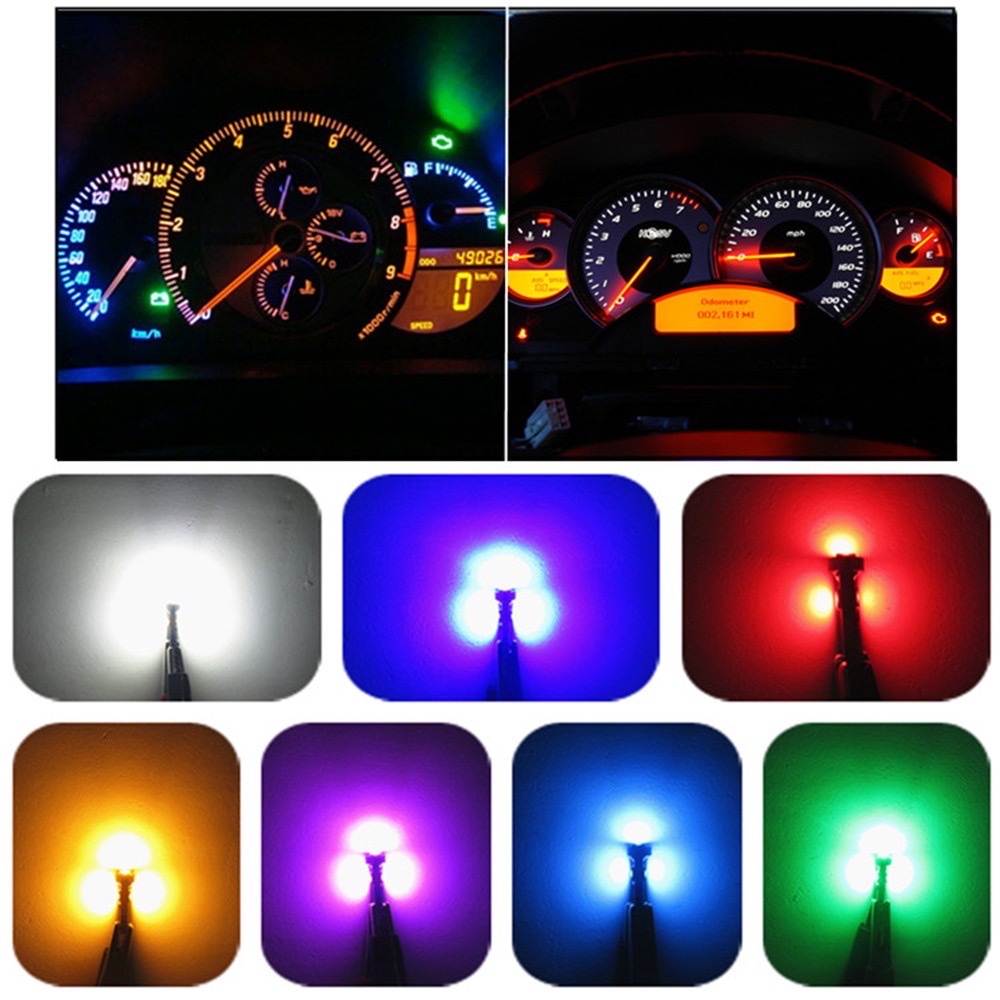 LUCKYMALL LED T5 COB SPEEDOMETER SUPER BRIGHT 5050 LAMPU LED SPEEDO PANEL DASHBOARD MOBIL MOTOR CAR MOTORCYCLE COB BOHLAM JAGUNG MINI KECIL