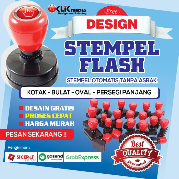 

Jualan Stempel Flash | Stempel Otomatis | Free Desain | Murah | Cepat Terlaris