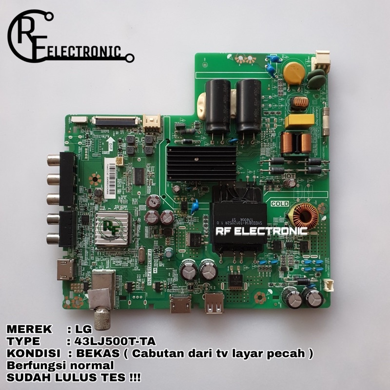 MB MOBO MAINBOARD MOTHERBOARD MESIN TV LED LG 43LJ500T-TA 43LJ500T TA 43LJ500 T