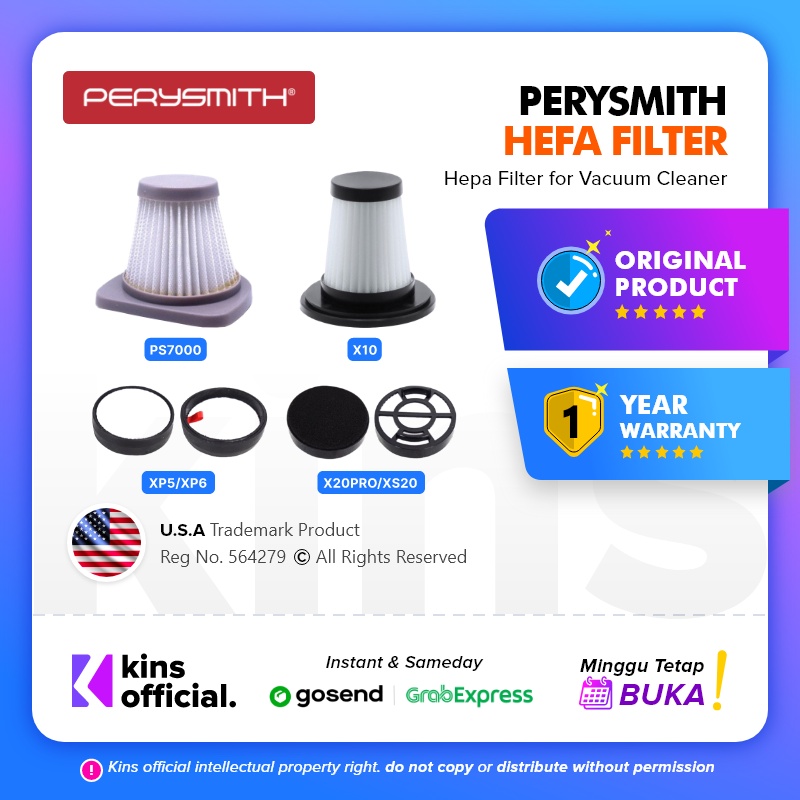 Hepa Filter PerySmith Vacuum Cleaner PS7000 X10 XS20 XP5 XP6 X20 Pro