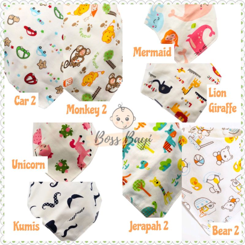 BOSS BAYI - Slaber Katun Segitiga Bayi / Celemek Bayi