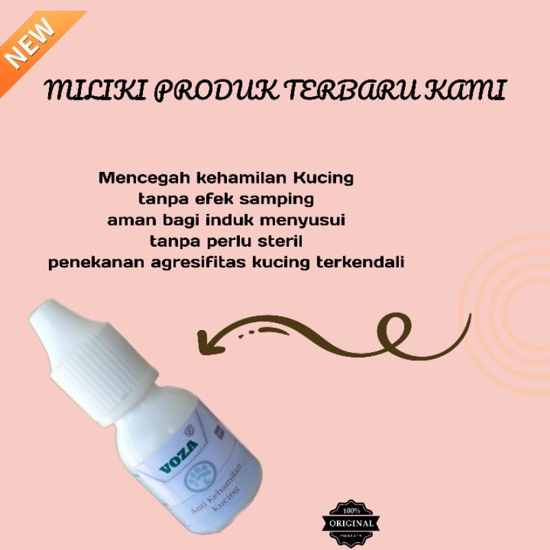 VOZA obat anti kehamilan Kucing, anti birahi, libido ( KB kucing ) khusus kucing, mandul kucing, KB 