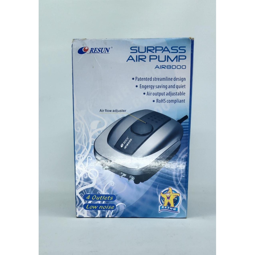 RESUN AIR 8000 POMPA UDARA AERATOR 4 LUBANG HIGH QUALITY MESIN ONLY