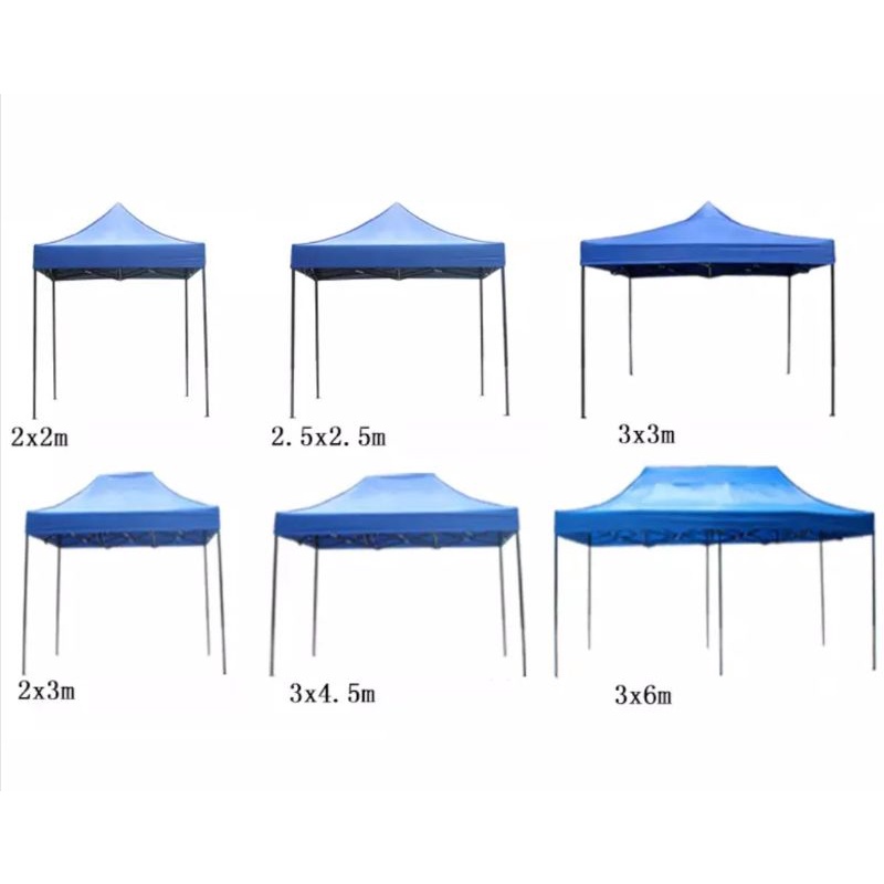 tenda lipat 3*3m rangka besi hitam