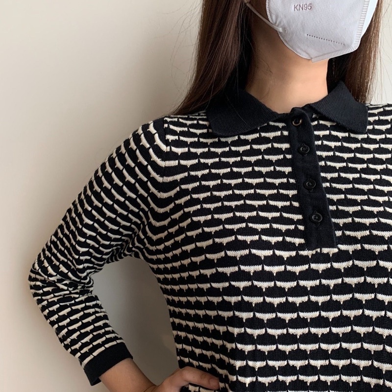 PRELOVED Nona Peony Knit Dress Black by Nona.ind